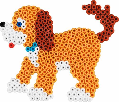 Hama Midi hund och katt - pärlor och pärlplattor - 2000 Midi pärlor